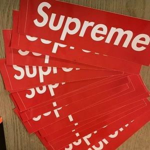 15 Supreme Red Box Logo Stickers 100% authentic